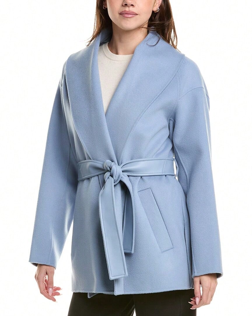 Mackage Wool Robe Jacket - Màu xanh lam - Xem 1