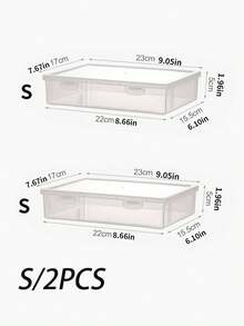 1pc Clear Stationery Storage Box Back To School - Clear - View 16