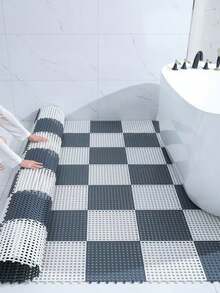 12pcs/Pack 6pcs/Pack Bathroom Interlocking Anti-Slip Mat, Home Bathroom Kitchen Shower Room Floor Mat, Hotel Thick Anti-Slip Rug - Multicolor - View 4