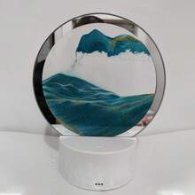 1入組led創意沙漏,節慶禮品,玻璃液體沙畫夜燈,usb/電池雙重使用感應夜燈,臥室環境用桌燈,家居裝飾,送給朋友的禮物