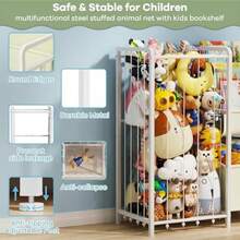 Bookshelf And Toy Storage 4Tier Kid Book Shelf Toy Storage Organizer For Rooms Toddler Book Sling Shelf Baby Bookcase For Nursery Rooms Bedroom Playroom Montessori Toy Organizer - As Pic - View 5