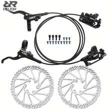 RSX Disc Brake Kit For Mountain Bikes - Aluminum Alloy, Black With Blue Bolts, 4-Piston Brakes, Hub Design, Suitable For Various Terrains, Mountain Bike Accessory | Aesthetic Brake Kit | Durable Structure, Mountain Bike Brakes - Black - View 4