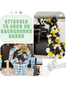 10/5/1 szt. Duże klipsy do łuków balonowych - Wytrzymałe, przezroczyste plastikowe klipsy sprężynowe o długości 3,5 cala z ergonomicznymi uchwytami i solidnymi podstawami, odpowiednie do zestawów łuków balonowych, dekoracji urodzinowych, rękodzieła, obróbki drewna, studiów fotograficznych, artykułów rzemieślniczych - Wielokolorowe - Zobacz 3