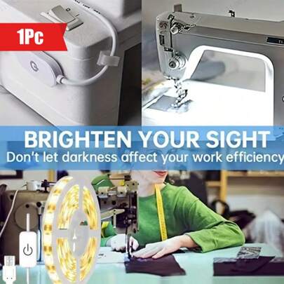 1 st, LED-symaskinbelysning, dekoration, varmvitt/vitt ljus, pekskärm för rumsskåp, symaskinsbelysning, speciellt bruk