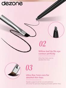 DEZONE Set Pensil Eyeliner 2-in-1 dengan Isi Ulang, Warna Cokelat Kemerahan, Cocok untuk Liburan dan Riasan Sehari-hari, Bisa Dijadikan Hadiah untuk Pacar. - J03 - View 7