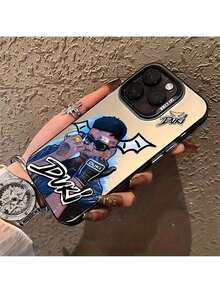 Popular-Hop Artist Themed Phone Designed Models 16, 15, 14, 13, 12, 11 Pro, X, XR, XS, 8, And Plus, Featuring A Durable Matte To Prevent Damage.17   17promax17 17pro 17prmax17 17pro 17prmax17 17pro 17prmax - 黑色 - 查看 5