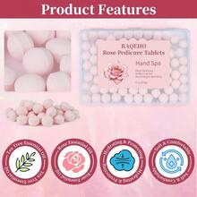 GSYY Manicure A Balls 8oz -Rose Soak Balls Sturng Table Cuticle Soften Bbas Efervescentes Para Pedicure A Nail Supplies Tools For Hand Soak Pedicure Soak Nail Care Nail Salon 80count - Beige - View 4