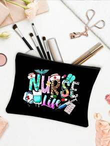 Conjunto de sacolas temáticas para enfermeiros, sacola de compras com estampa médica e bolsa organizadora combinando, projetada para profissionais da saúde, ideal para transportar suprimentos médicos, itens essenciais e presentes. Adequada para enfermeiros, equipe médica e entusiastas da área da saúde, perfeita para o dia a dia, visitas ao hospital e para presentear pessoas queridas, adicionando um toque de estilo ao seu visual. Design durável com estampas temáticas de enfermagem em destaque, um presente ideal para o Natal e Ano Novo. - Multicolorido - Ver 9