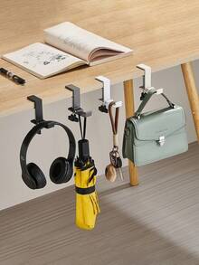 1个可调节挂钩，承重力强，经久耐用，用途广泛，安装简便，适用于桌面和桌边，不粘，可拆卸，方便移动。 - 彩色 - 查看 3