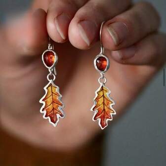 Unique Latest Design Retro Women's Inlaid With Artificial Red Zirconia Hook Hanging Earrings, Perfect For Daily Women's Ear Accessories, Used For Engagement, Wedding, Birthday, Cocktail Earrings