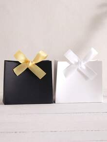 5 Pieces Fashionable Elegant Mini Gift Bags With Satin Ribbons - Perfect For Chocolates, Candies, And Small Gifts - Ideal For Holiday Celebrations, Party Favors, And Festive Gift Wrapping - Multicolor - View 11