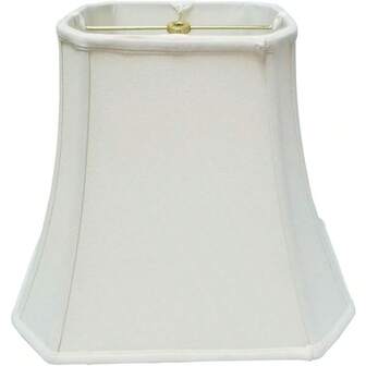 Royal Designs Rectangle Cut Corner Lamp Shade White 5 X 6.5 X (8 X 12) X 10