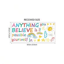 Colorful Inspirational Quote Wall Decals Motivational Phrase Wall Decor Sticker Watercolor Paint Splatter Be Thankful Brave Creative Wall Decals Handprint Positive Saying Wall Stickers For Nursery Room Decor Playroom School - Multicolor - View 12