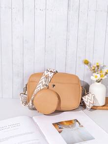 一套女孩可调节宽肩带斜挎包、单肩包、零钱包、多口袋小方包，理想礼物 - M1877 - 查看 13