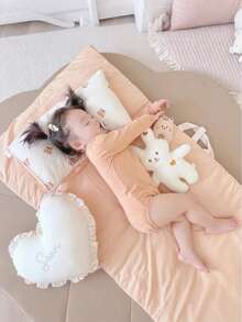 1件装可折叠便携卡通动物图案婴儿床垫，婴儿窝，户外婴儿游戏垫，婴儿房印花床上用品，四季通用卡通午睡垫，加厚婴儿床垫 - 熊 - 查看 3