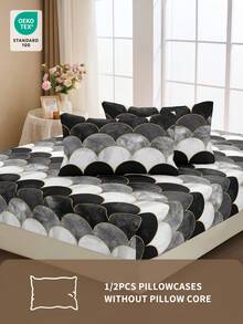 1/2 piezas Fundas de almohada impresas sin relleno, fundas de almohada de tela suave, opciones de patrón de vetas de mármol, suaves y transpirables, amigables con la piel y cómodas, textil para el hogar acogedor, adecuado para ropa de cama del hogar y ropa de cama de dormitorio escolar, funda de cojín de sofá, decoración de otoño, decoración de habitación, Oeko-Tex