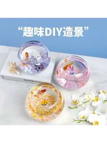 球形玻璃花瓶水培容器，苔藓和多肉植物种植器，桌面水族箱，创意玻璃瓶