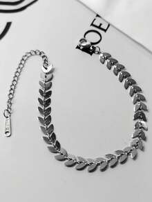 1pc New Fashionable Airplane Chain Titanium Steel Bracelet For Women, Small And Versatile, Light Luxury, High End, Couple Style Handmade - Multicolor - View 8