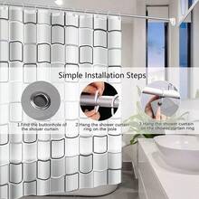 Shower Curtain Sets - 黑與白 - 查看 5