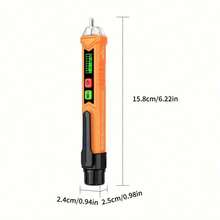 Non-Contact Inductive Voltage Tester Electrician's Multi-Function Voltage Detector Circuit Continuity Checker Breakpoint Locator Voltage Tester - Orange - View 4