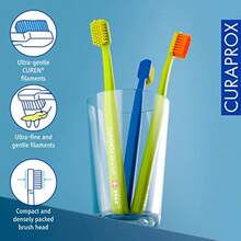 TYUI Curaprox CS 5460 Ultra-Soft Toothbrush For Sensitive Teeth Gums Gentle Plaque Removal 3-Pack Random Colour - 如圖 - 查看 3