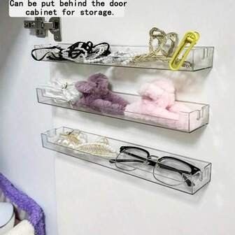 1pc/2pcs/6pcs Wall Mounted Multi-Layer Hair Accessory Organizer, Hair Claw Hair Clip Drying Rack