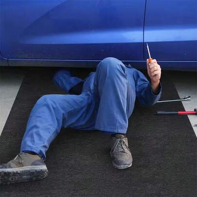 Garage Floor, 71" X 36" Car Repair Mat Giant Oil Drip Mat For Garage Driveway Reusable Rubber Floor Oil Spill Leak Absorbent Pads For Motorcycle Car Oil Leak Stain Resistant, Universal Fit Garage Floor Mat, Oil-Resistant Textile Car Maintenance Mat, Waterproof Garage Protection Floor Tool Mat, Auto Repair Crawling Mat, Vehicle Accessory, Car Accessories