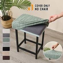 1/2pcs Jacquard Bar Stool Covers, Elastic Dining Chair Seat Covers, Anti-Dirty Seat Protector Suitable For Bar Stools - Multicolor - View 10