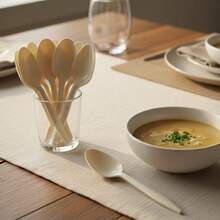 Blipack 100  Disposable Spoons Made With Cornstarch, 6 Inches, Compostable And Durable - Apricot - View 3