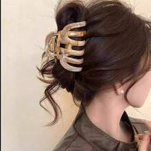 1pc Women Clips Back Of Head Shark Clip Hair Grab Clip Large Hairpin Clip Headgear - Mực hồng - Xem 5