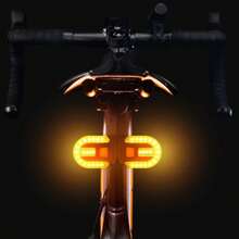 Lanterna traseira para bicicleta com controle remoto, recarregável e à prova d'água - Branco - Visão 1
