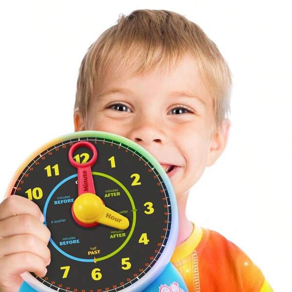 Learning Learning Clock - Educational Talking Learn To Tell Time Light-Up Toy With Quiz And Sleep Mode Lullaby Music...