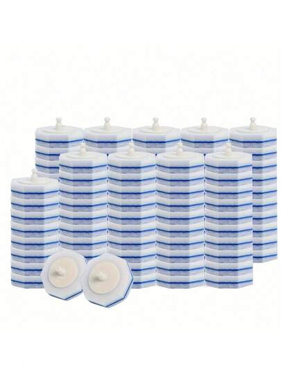 10pcs Disposable Toilet Brush Set, Thorough Cleaning, Replaceable Brush Head, Suitable For Home, Toilet, Bathroom Cleaning, Sponge Brush