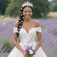 Sparkling Silver Crown Tiara For Women With 20 Mini White Flower Hair Clips Elegant Bridal Wedding Princess Party Hair Accessories Featuring Rhinestone Queen Crown For Formal Events And Special Occasions - 如圖 - 查看 3
