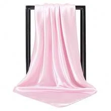 Lastclream Chiffon Square Neck Scarves For Women Handkerchief Retro Satin Ribbon Scarf For Hair Wrapping 23.6inch 26inch,23.6inchRibbon-Pink - 23.6吋絲帶-粉紅色 - 查看 4