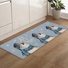 Snowman Shaped Long Rug, Floor Mat, Home Decor, Kitchen Rug, Kitchen Mat, Kitchen Carpet, Doormat, Small Rug, Bedroom Decor