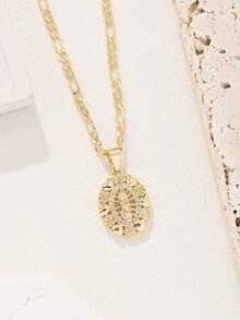 1PC Religious Pendant Necklace, 14K Gold-Plated Fashion Pendant, Faith Theme Accessories, Suitable For Both Men And Women To Wear In Daily Festivals. - Yellow Gold - View 5