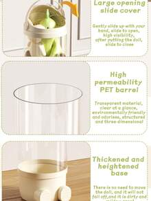 Förvaringshink för dockor, alla hjärtans dag, lyxig presentask, genomskinlig söt förvaringslåda, förvaringslåda för leksaksdockor, dammtät förvaringshink, tvättkorg