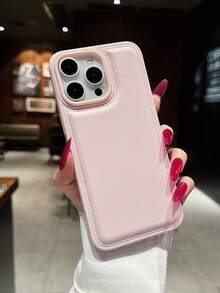 极简高端皮革纹理鼓形手机壳，兼容 17/16 Pro Max、Apple 15/14 Pro、Niche 13 Pro、韩版 12/13，全方位保护软壳，防摔防摔，适用于 17 - 彩色 - 查看 2