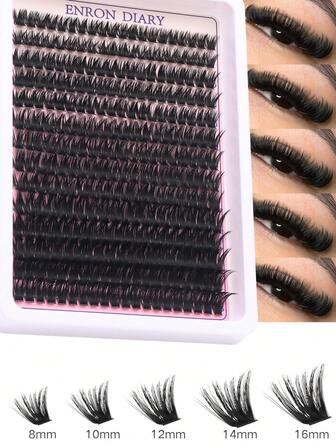 280 Clusters Lash 80D, Each False Eyelash Lengthened By 8-16mm, Mixed False Eyelash Lengthening, DIY D-Curve False Eyelash Lengthening, Russian Curly Artificial Eyelashes, Suitable For Beginners, Reusable False Eyelash Lengthening, Creating A Natural To Dramatic Makeup Look, Perfect For Easter, Mother's Day, Back-To-School Season And Birthday Gifts.