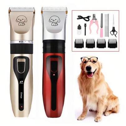 Eléctrico Clipper para Perros y Gatos, Rasuradora para Perros USB  Cortadoras de Pelo para Mascotas para Pelo Rizado y Largo, Bajo Ruido у Vibración
