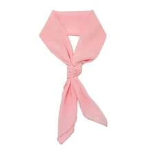 Lastclream Chiffon Square Neck Scarves For Women Handkerchief Retro Satin Ribbon Scarf For Hair Wrapping 23.6inch 26inch,26inchChiffon-Pink - 26吋雪紡-粉紅色 - 查看 1
