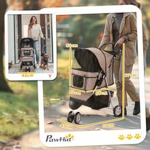 PawHut Dog And Cat Stroller, Multicolor (Coffee Brown) On Site - 1 - 查看 3