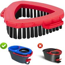 AZ Shikong Scrub Brush For OCedar RinseClean 2 Tank System Scrubber Mop Head For Ocedar Stiff Bristle Spin Mop Replacement Head Base For Shower Bathroom Kitchen Bedroom Floor Cleaner - 小的 - 查看 1