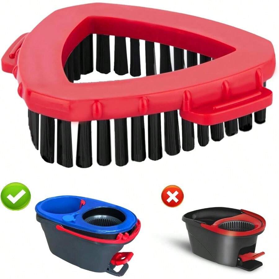 AZ Shikong Scrub Brush For OCedar RinseClean 2 Tank System Scrubber Mop Head For Ocedar Stiff Bristle Spin Mop Replacement Head Base For Shower Bathroom Kitchen Bedroom Floor Cleaner - 小的 - 查看 1