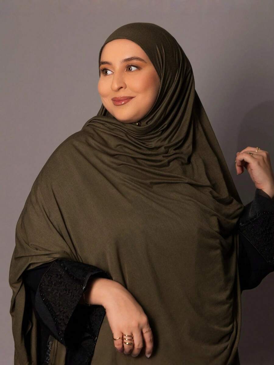 1 件女士平纹头巾，莫代尔头巾汗布，纯色，丝滑柔软，舒适透气头巾，头巾，平纹头套，180 厘米 * 70 厘米围巾披肩，适合日常、户外、祈祷、礼拜