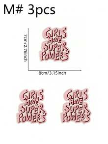 Bộ 3/14 miếng vá thêu chữ Cherry màu hồng hình bé gái, hoạt hình dễ thương, làm từ sợi polyester, thích hợp để tự may vá quần áo, phụ kiện may mặc, dùng cho mũ lưỡi trai, quần jean, áo sơ mi, áo khoác, ba lô, quần áo thường ngày và phụ kiện. - Nhiều màu - Xem 16