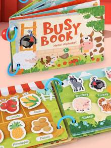 (需成人组装)1本适合3岁以上儿童的多主题互动游戏书,包含动物、车辆、恐龙等图案,附赠互动贴纸,适合学龄前儿童,包含数字和字母配对游戏,是送给孩子的绝佳礼物。 - 彩色 - 查看 4