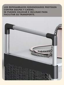 Estante Multicapa para Zapatos 2 Filas 5 Niveles - Divisores Extraíbles, Panel Central Abatible, Puerta Plegable 180°, Marco Metálico Resistente, Reposabrazos Redondeados. Ahorra Espacio y Organiza Botas/Calzado Fácilmente (82x27x90cm) - Negro - Ver 8