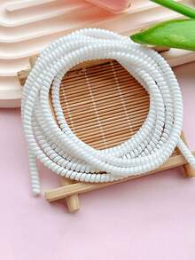 4.6英尺编织充电器保护套 - 防断裂弹簧套管，适用于USB数据线、耳机线，线缆整理器，耐用手机充电器保护套，旅行、车载、办公桌、大学宿舍必备